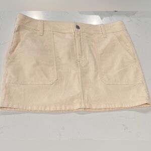 American Eagle Outfitters Beige Corduroy Mini Skirt